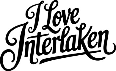 I Love Interlaken Swiss Alps Design