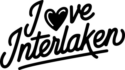 I Love Interlaken Switzerland Design