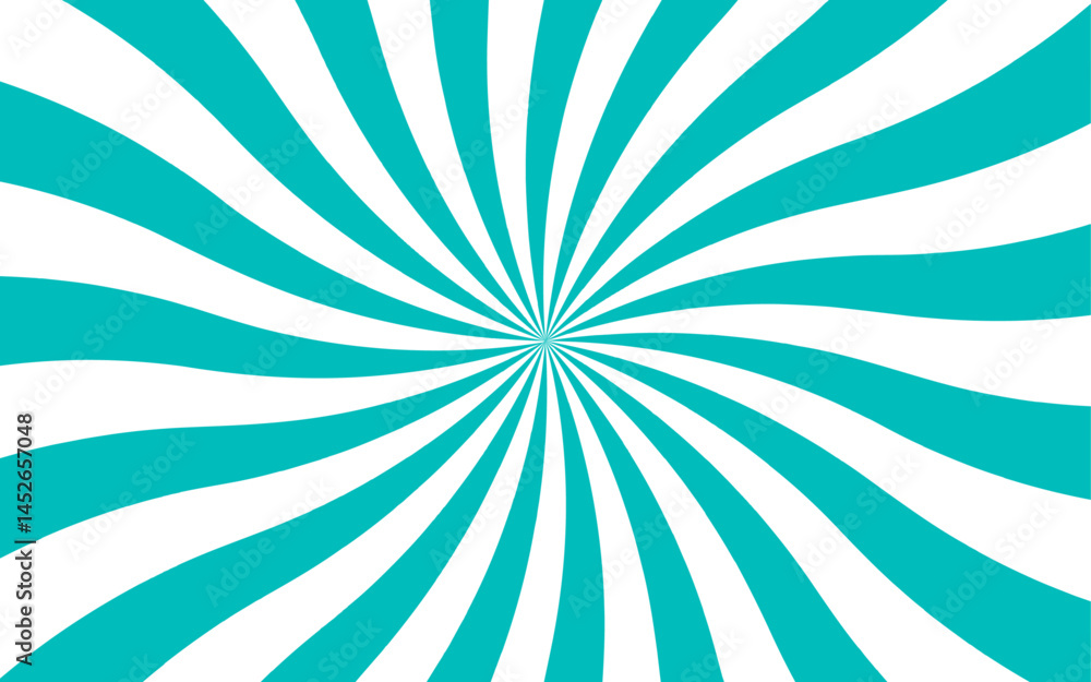 Poster Abstract  dynamic radial burst pattern with alternating red and white spiraling rays. Vintage and eye catching aesthetic suitable for pop-art backgrounds, posters, and visual illusions. 