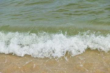 waves on the beach and sea