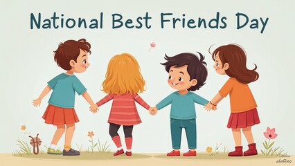 Best friends creating lasting memories on National Best Friends Day, joyful celebration of unique bond and friendship, candid moments of happiness together, heartfelt connection for social media
