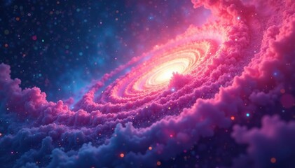 Abstract swirling nebula texture, perfect for website backgrounds , seamless, vibrant, ethereal