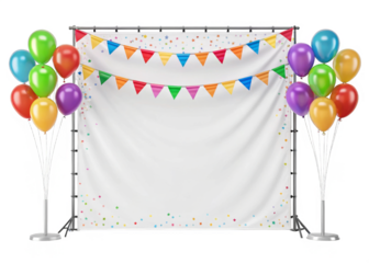  Birthday banner isolated on a transparent background