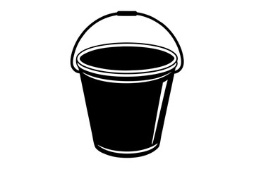 Cleaning Bucket silhouette vector illustration