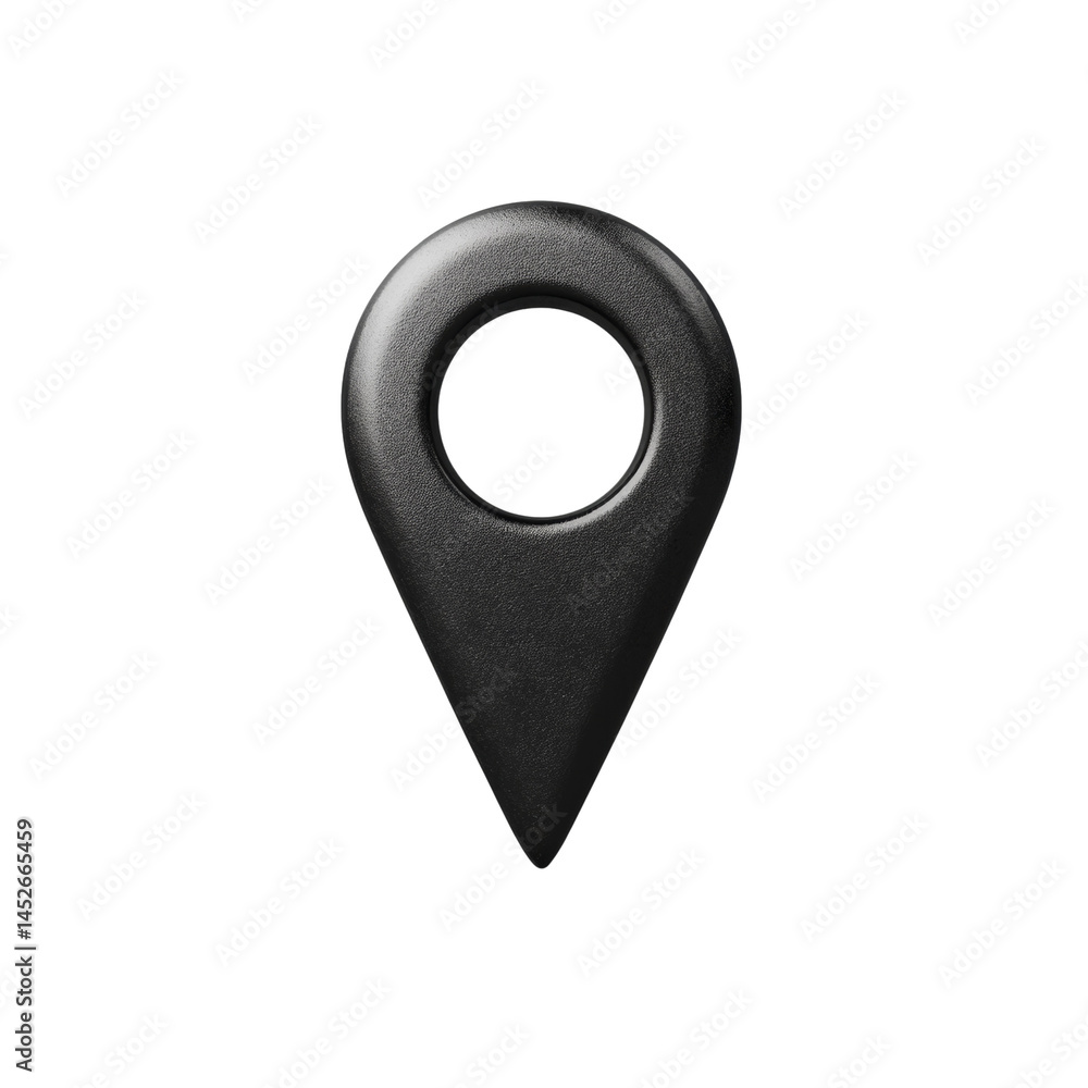 Poster Sleek locator icon with a smooth surface, minimalist design for navigation