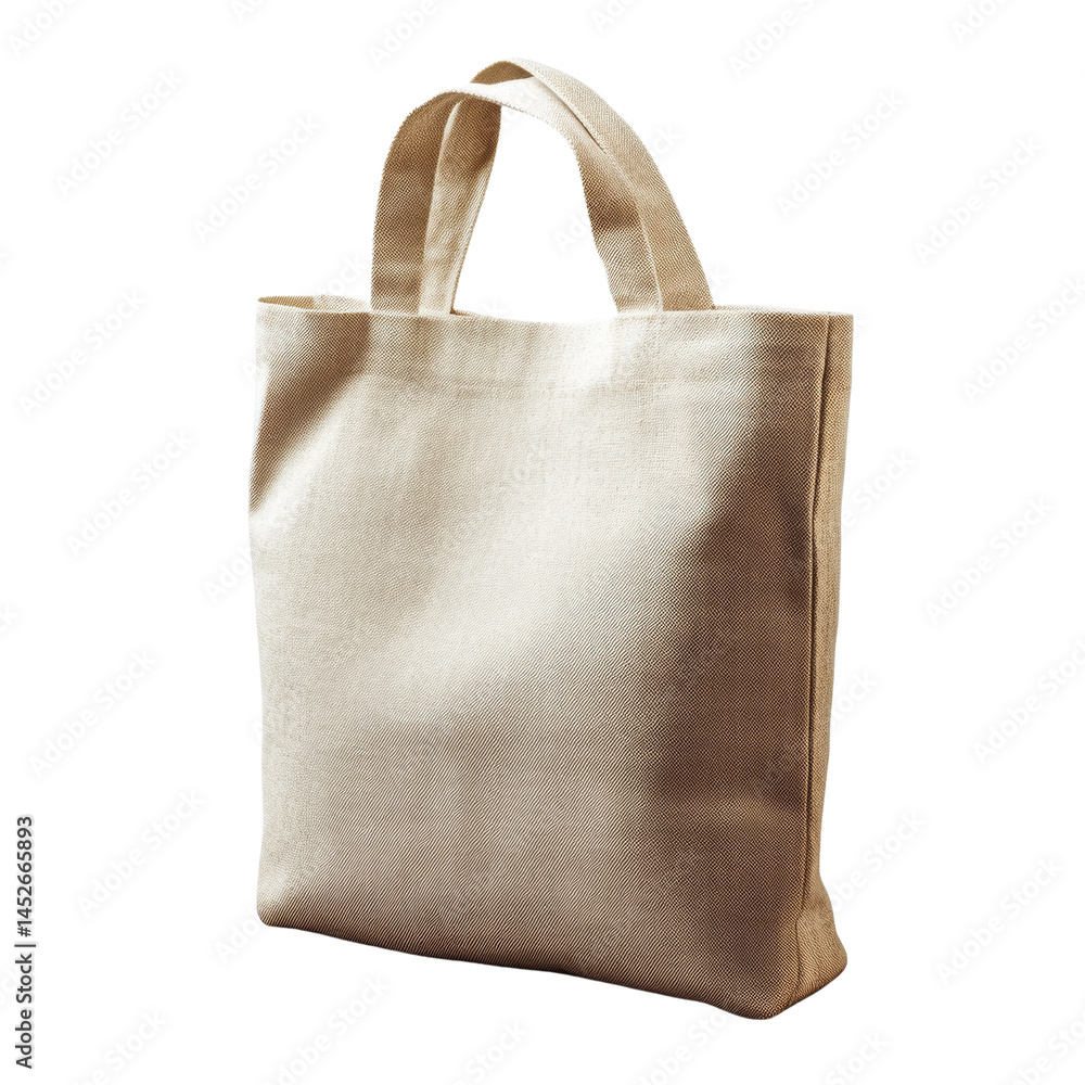 Poster isolated reusable shopper bag against a minimalistic scene ready for customization