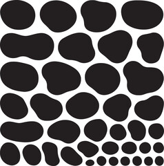 set of liquid organic shape elements silhouette set vector art illustration 