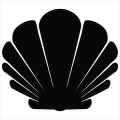 Seashell black silhouette