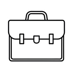 briefcase icon outline vector art