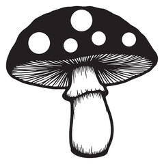 mushroom silhouette vector