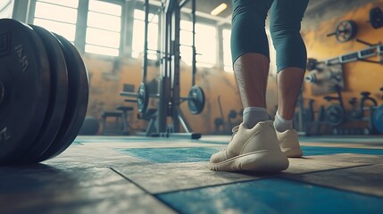 Fitness workout gym feet
