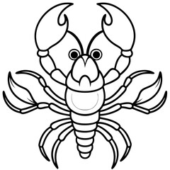 vector illustration of a crab