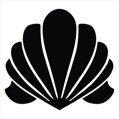 silhouette  of a seashell