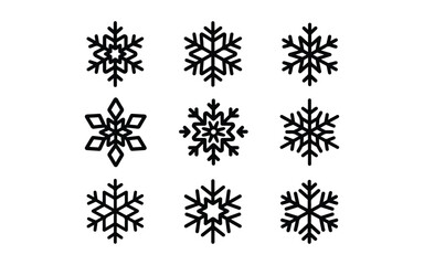 black and white snowflakes
