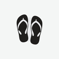silhouette of flip flop, sandal