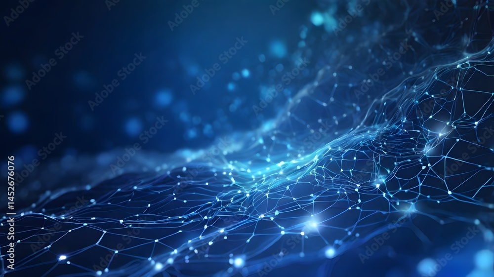 Poster abstract network connections digital nodes and global connectivity