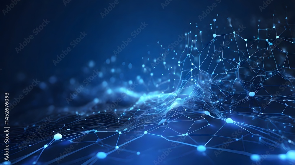 Poster abstract network connections digital data flow and connectivity