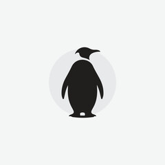 silhouette of penguin
