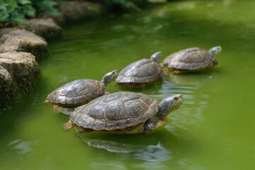 Fototapeta premium Turtle in Pond