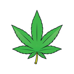 Cannabis Leaf Vector Illustration – Marijuana Plant, Medical Hemp Icon Design