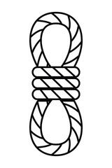rope icon isolated sign symbol vector illustration - high quality black style vector icons