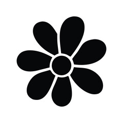 flower icon silhouette vector