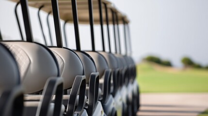 Luxury Golf Experience Sleek Electric Fleet Showcasing Premium Resort Mobility, Sustainable High-Performance Leisure Technology for Elite Sporting Destinations
