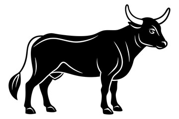 vector silhouette of a deer