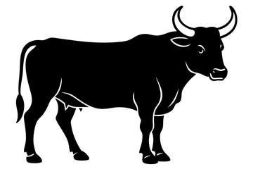silhouette of a bull
