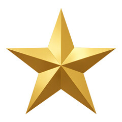 Fototapeta premium 3D-rendered golden star with a beveled surface and realistic lighting