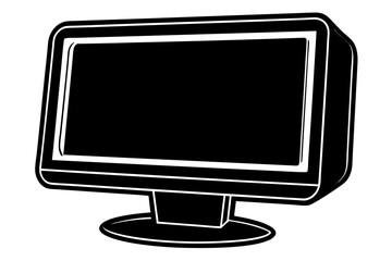 lcd monitor isolated on white background