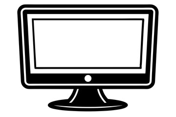 lcd monitor isolated on white background