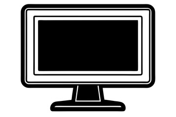 lcd monitor isolated on white background