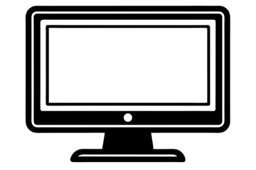 lcd monitor isolated on white background