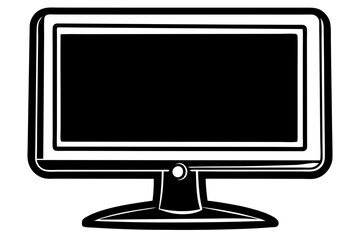 lcd monitor isolated on white background