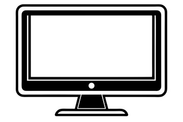 lcd monitor isolated on white background