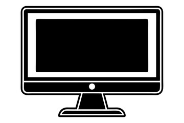 lcd monitor isolated on white background