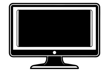 lcd monitor isolated on white background
