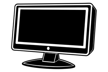 lcd monitor isolated on white background