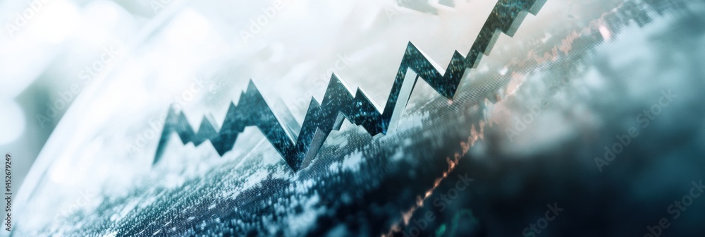 Aufkleber Quantum Financial Analytics Immersive Digital Markets Visualization with Fractal Market Trend Mapping - Future-Focused Economic Intelligence