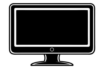 lcd monitor isolated on white background