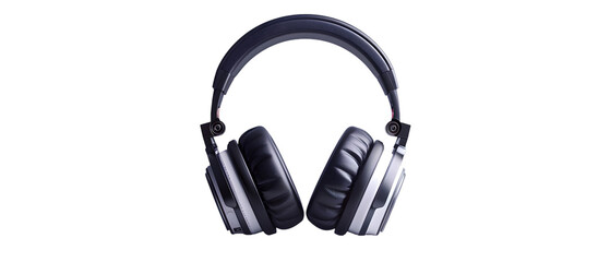 Fototapeta premium Overear headphones with black background.