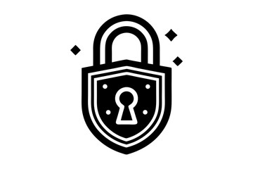 lock icon on white