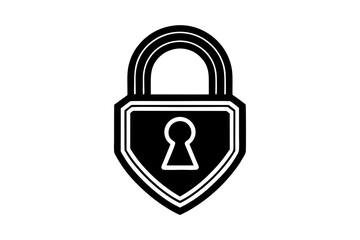 lock icon on white