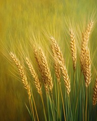 Fototapeta premium Golden Harvest Horizons Regenerative Agricultures Sustainable Wheat Production - Eco-Conscious Food Systems and Climate-Resilient Farming Innovation