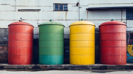 colored water tanks 
