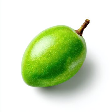 Green ambarella fruit isolated on white background