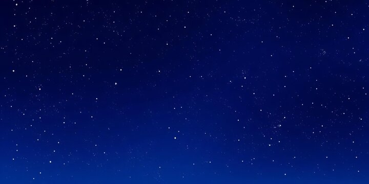 Dark blue cartoon starry night sky background with copy space , universe, backdrop