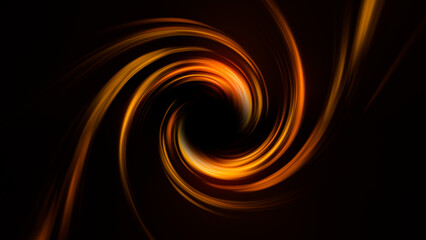 Dynamic abstract background featuring a swirling vortex of fiery golden light. Perfect for vibrant designs, powerful presentations, or energetic advertising projects.