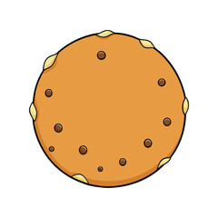 Cookie vector illustration, chocolate chip biscuit snack graphic for bakery, dessert, cafe, and sweet food design